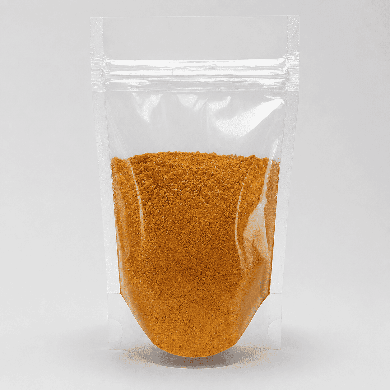 Goldenes Pulver in durchsichtiger Plastik Verpackung
