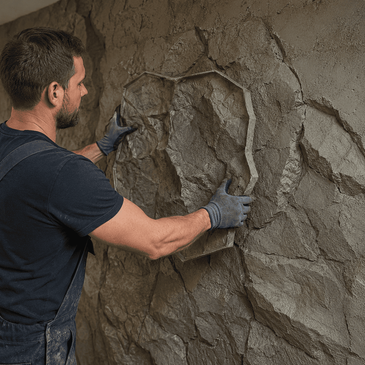 Stempelmatrize Felsoptik für Kunstfelsen