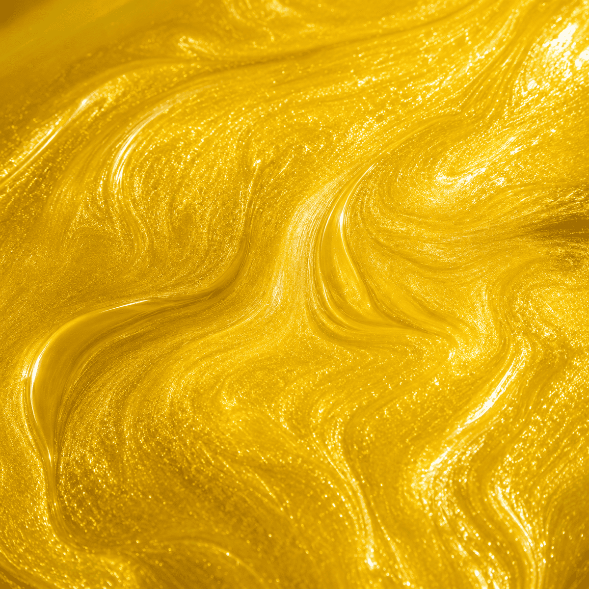 Sonnengelbes Metallic-Epoxidharz mit glänzender Marmorstruktur